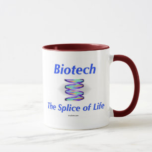 Biotech. Splitsen av liv. (vitbakgrund) Mugg