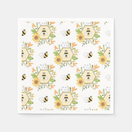 Bipapper servetter, Honeybee Baby Shower-fest Pappersservett