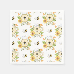 Bipapper servetter, Honeybee Baby Shower-fest Pappersservett