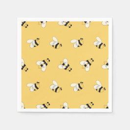 Bipapper servetter, Humlebi Baby Shower-festparty Pappersservett