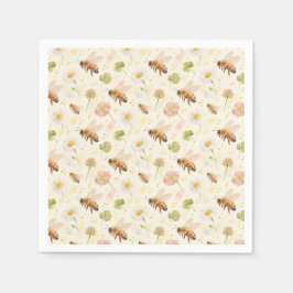 Bipappersservetter, Honeybee Baby Shower-fest Pappersservett