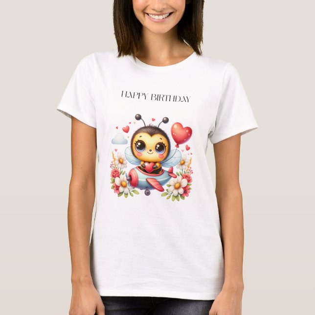 Bipilot födelsedag t shirt (Framsida)