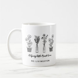 Biping Little Minds Grow Blommigt Lärares Kaffemugg