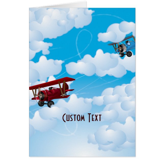 BiPlane Hälsningskort (Framsidan)