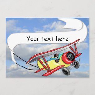 Biplane som bogserar baneranpassade inbjudningar