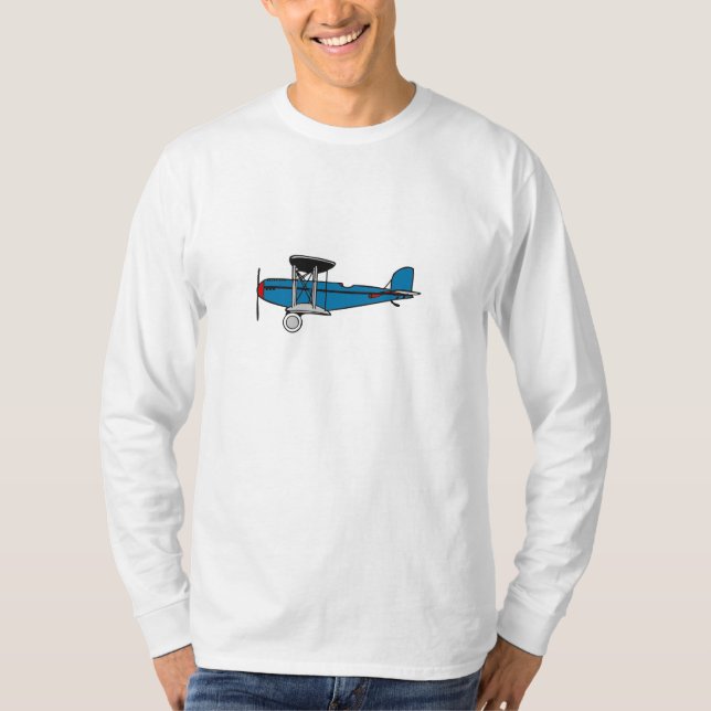 Biplaneflygplan Tee (Framsida)