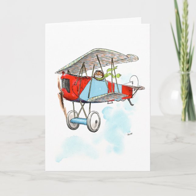 Biplanekaninkort Kort (Framsida)