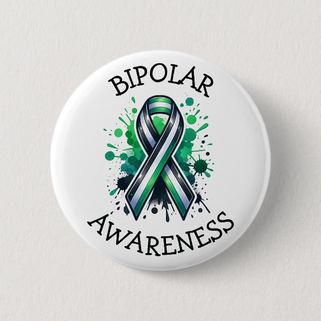Bipolar Awareness Ribbon Knapp (Framsida)
