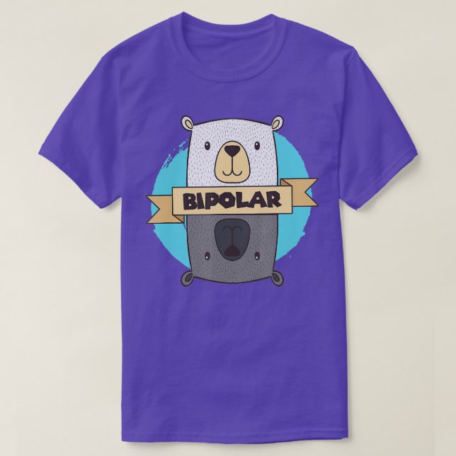 BiPolär Bear I Kute Mental Disorder Awareness T Shirt (Design framsida)