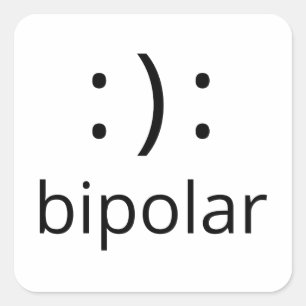bipolär fyrkantigt klistermärke