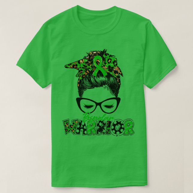 Bipolär medvetandehöjare Kvinnor Glasse Messy Bun  T Shirt (Design framsida)