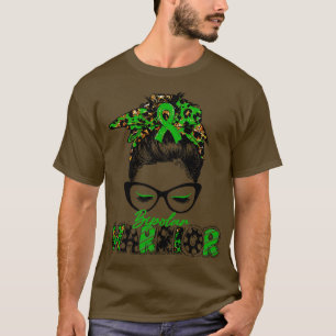 Bipolär medvetandehöjare Kvinnor Glasse Messy Bun T Shirt
