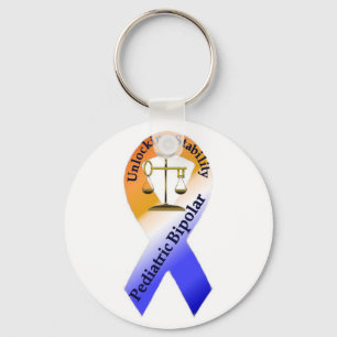 Bipolär medvetenhet Keychain Nyckelring
