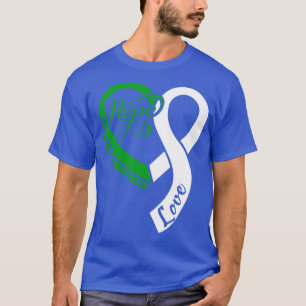 Bipolär medvetenhet om Hökar Kärlek Heart Ribbon L T Shirt
