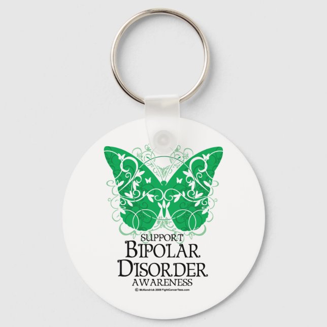 Bipolär sjukdom Butterfly Nyckelring (Framsida)