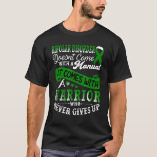 Bipolär sjukdom - Grönt för medvetandehöjande av h T Shirt