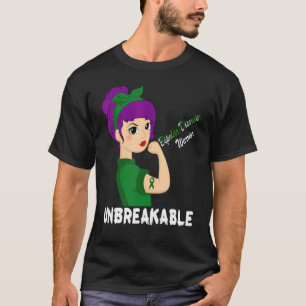 Bipolär sjukdom Grönt Ribbon Starka kvinnor T Shirt