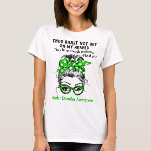 Bipolär sjukdom - medvetandegörande av menyfliksst t shirt