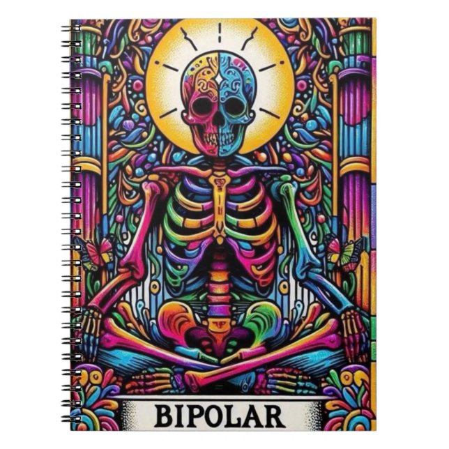 Bipolar Tarot Card | Mystical Occult  Anteckningsbok (Framsidan)