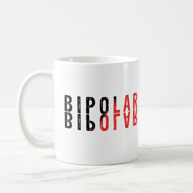 Bipolär textdesign kaffemugg (Vänster)