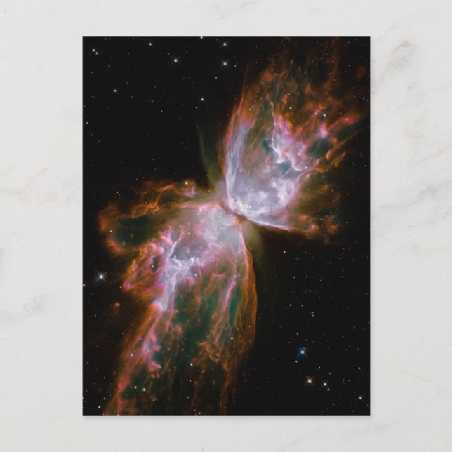 Bipolärt planetariskt nebulosabrev vykort (Framsida)