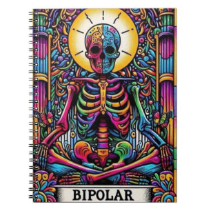 Bipolärt Tarotkort Mystisk Ockultism Anteckningsbok