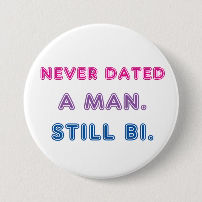 Bipride -- Daterade aldrig en man. Stilla Bi. Knapp (Framsida)