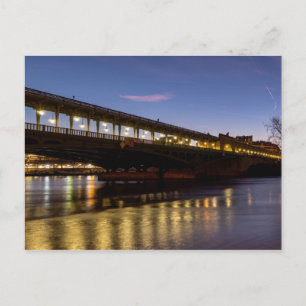 Bir-Hakeim-bron i gryningen på vintern - Paris Vykort