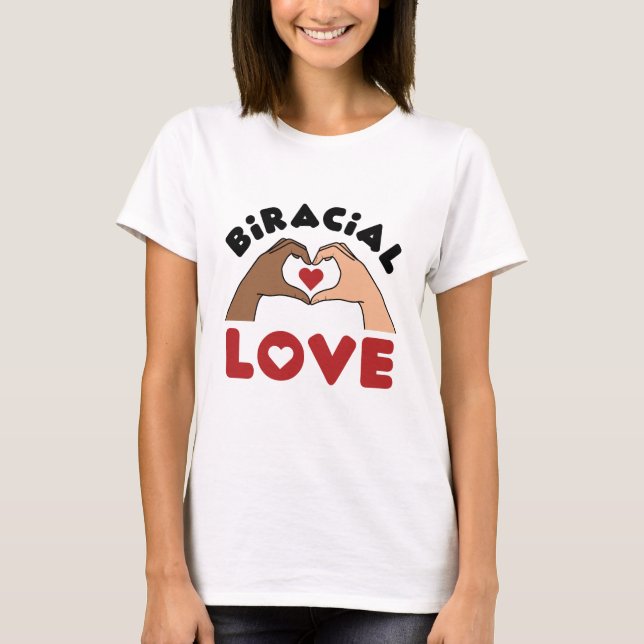 Birastic Kärlek Mixed Tävling par T Shirt (Framsida)