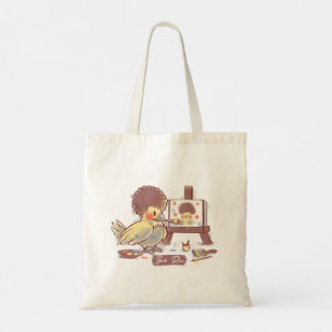 Birb Ross Meme - Gult Cockatiel Tote Bag Tygkasse