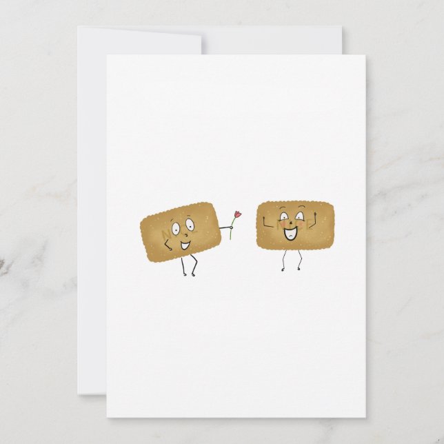 Birbiscuit-tema, söta kakor inbjudningar (Framsida)
