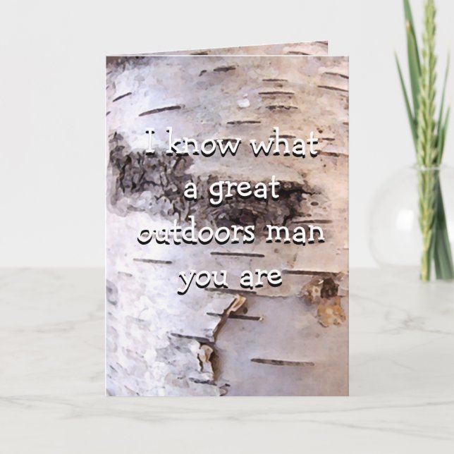 Birch Bark Birthday Kort (Framsida)