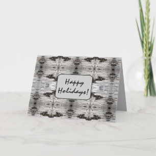 Birch Bark Black and White Kort
