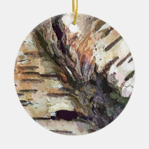 BIRCH BARK JULGRANSPRYDNAD KERAMIK