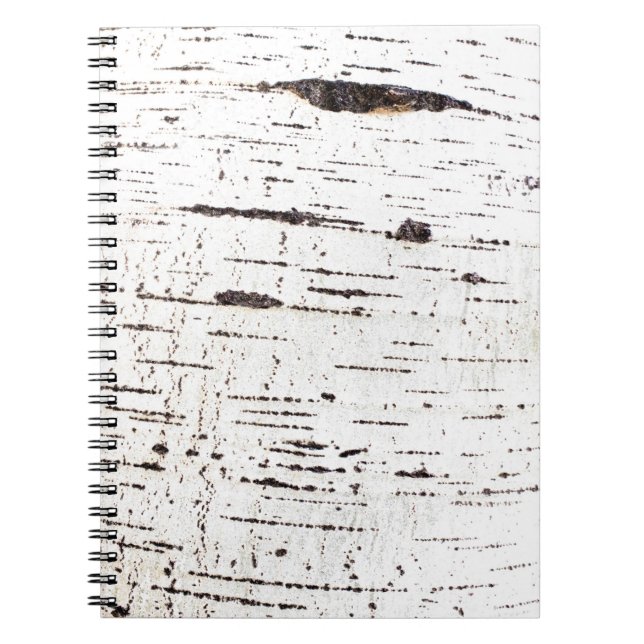 Birch bark mönster anteckningsbok med spiral (Framsidan)