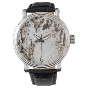 Birch bark mönster armbandsur