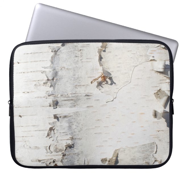 Birch bark mönster laptop fodral (Framsidan)