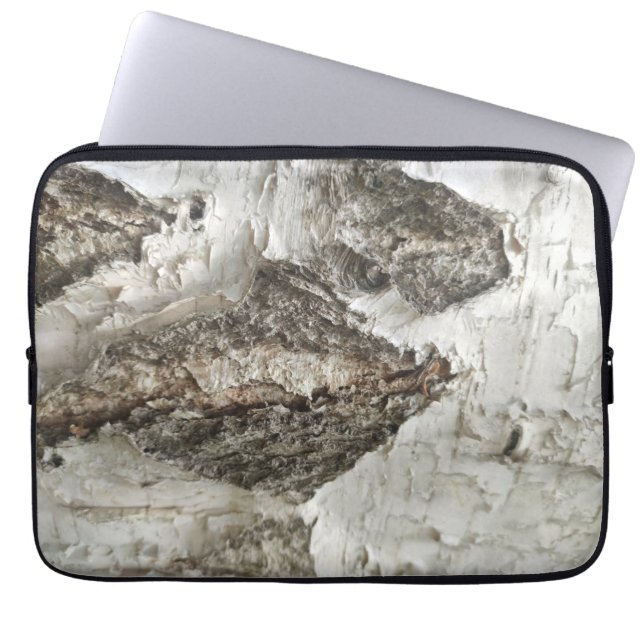 Birch bark mönster laptop fodral (Framsidan)