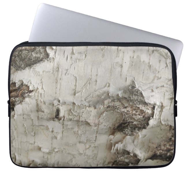 Birch bark mönster laptop fodral (Framsidan)