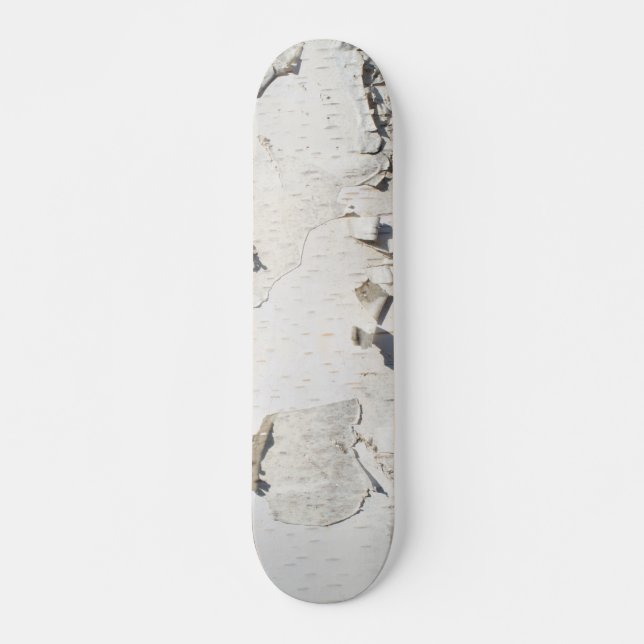 Birch bark mönster mini skateboard bräda 18,5 cm (Framsida)