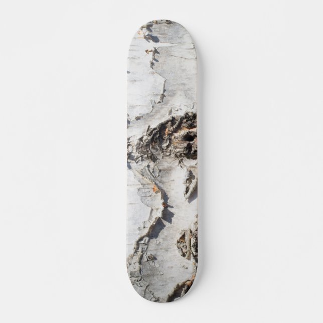 Birch bark mönster mini skateboard bräda 18,5 cm (Framsida)