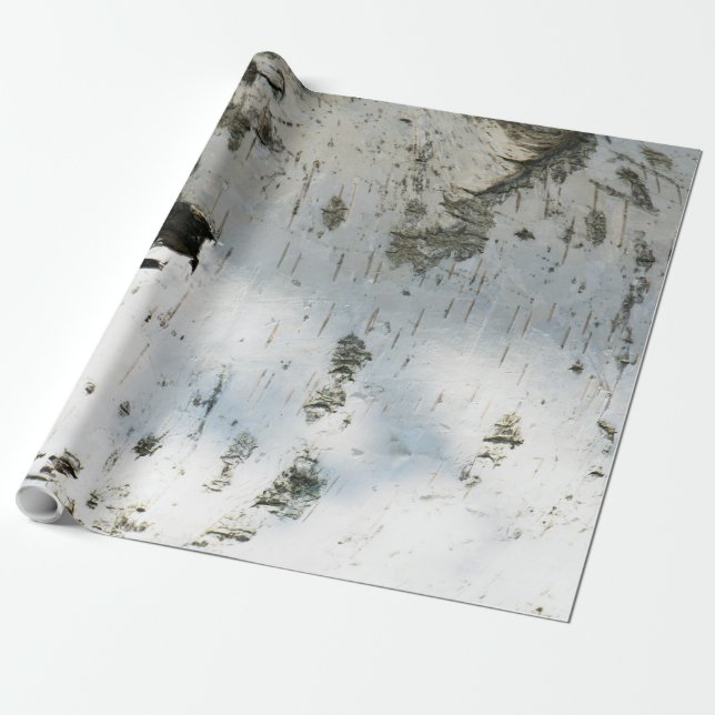 Birch bark mönster presentpapper (Utrullad)