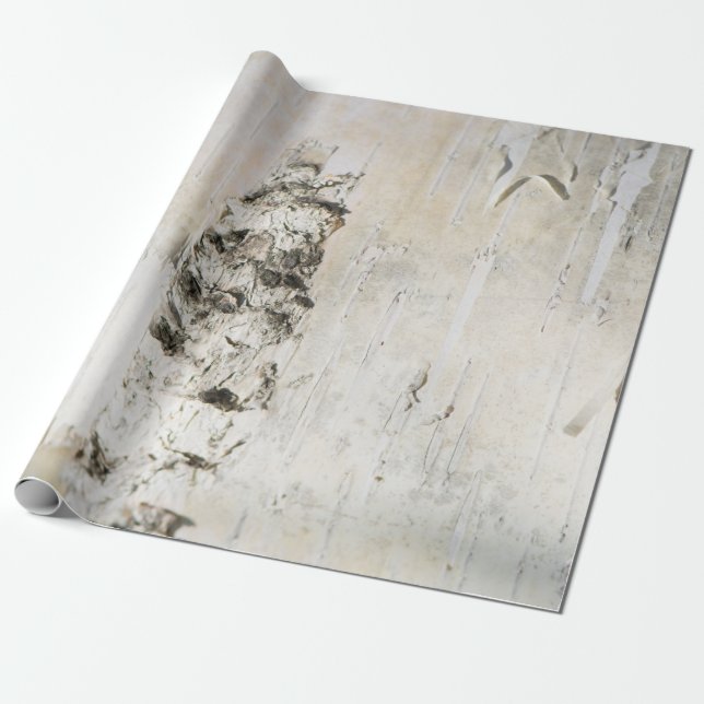 Birch bark mönster presentpapper (Utrullad)