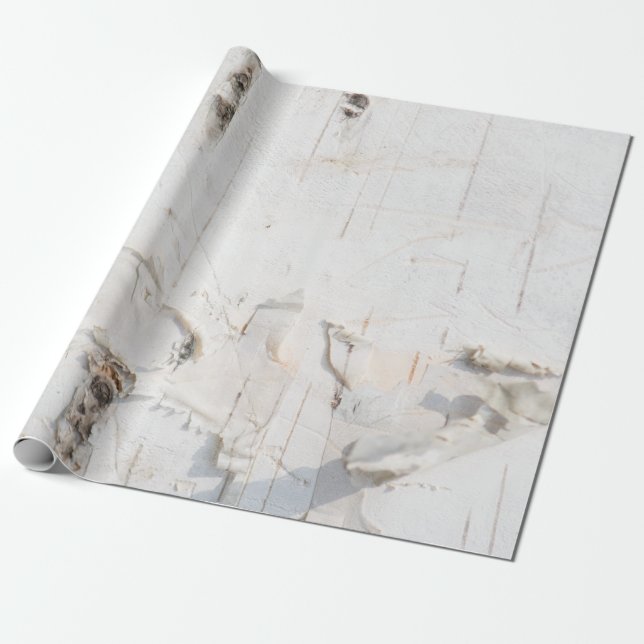 Birch bark mönster presentpapper (Utrullad)