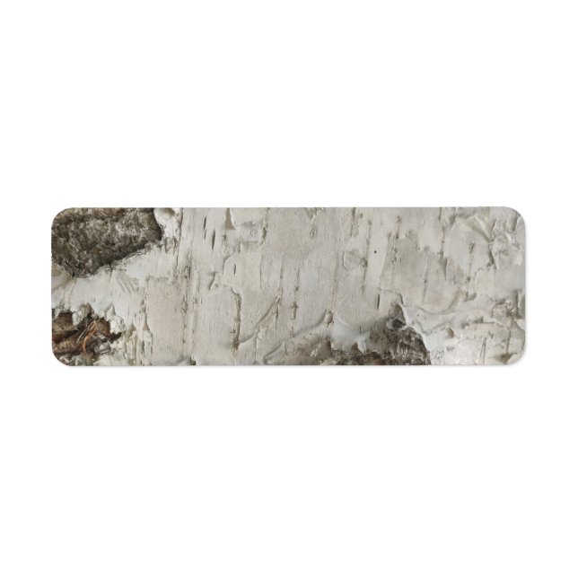Birch bark mönster returadress etikett (Framsidan)