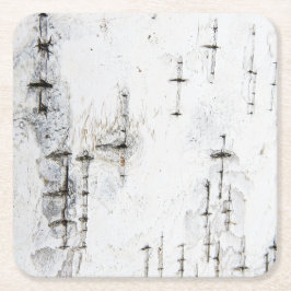 Birch bark mönster underlägg papper kvadrat