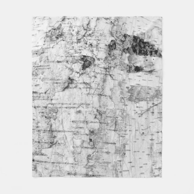 Birch bark pattern fleece blanket (Framsidan)