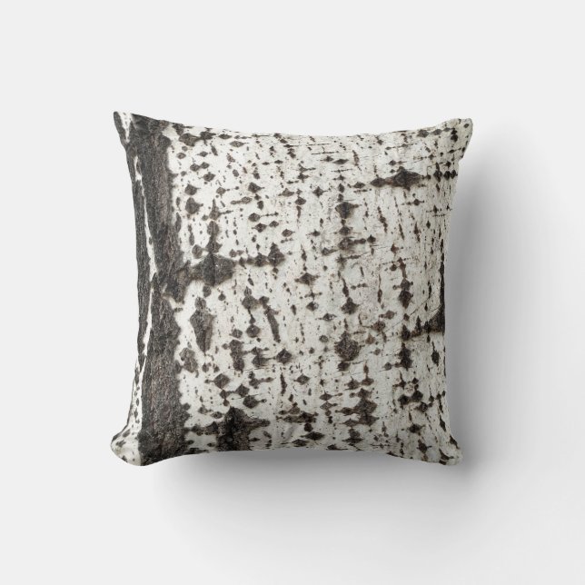 Birch bark tree kudde (Framsida)
