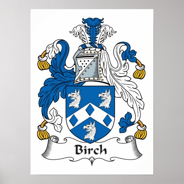 Birch Family Crest Poster (Framsidan)