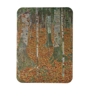 Birch Forest av Gustav Klimt, Vintage Art nouveau Magnet